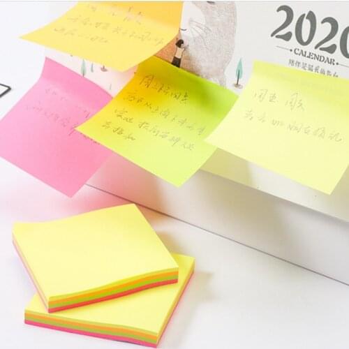 100 sheets 75*75mm Size color paper Memo Pad Sticky Notes Bookmark Point it Marker Memo Sticker Office School Supplies Notebooks