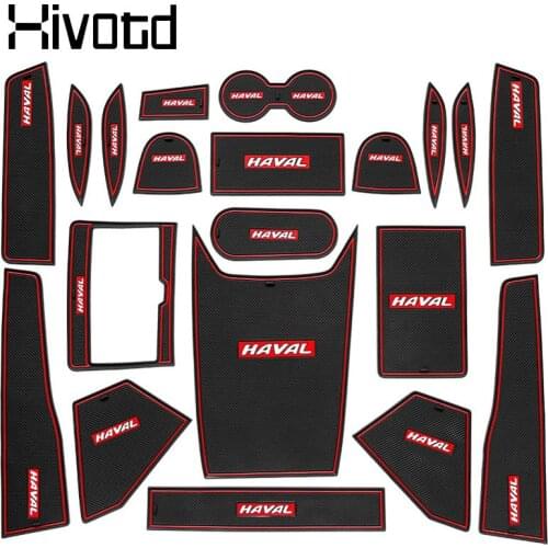 Car Coasters Mats Rubber Anti-Slip Mat Door Gate Slot Cup Pad Interior Decoration Accessories For Haval H6 2021 3th-Generation
