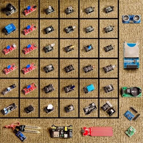 For arduino 45 in 1 Sensors Modules Starter Kit better than 37in1 sensor kit