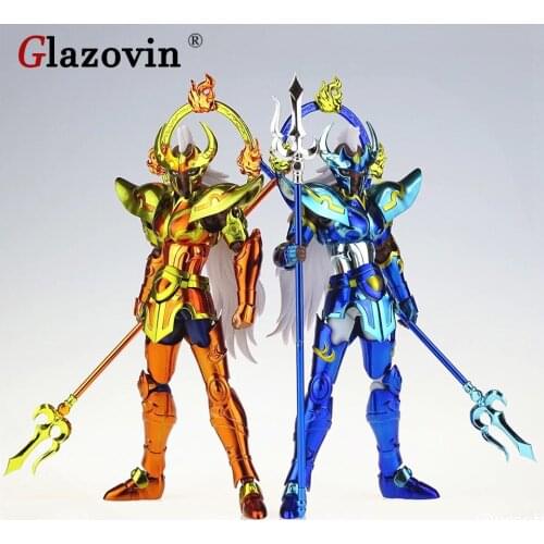 Glazovin JM Model Saint Seiya Cloth Myth EX Poseidon Chrysaor Krishna Marina Metal Armor Movable Action Figure Toys