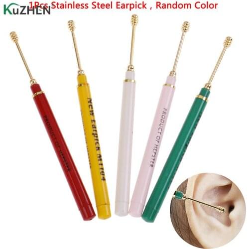 1Pcs Ear Wax Pickers Stainless Steel Earpick Wax Remover Curette Ear Pick Cleaner Ear Cleaner Spoon Care Ear Clean Tool New