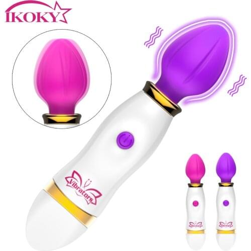 IKOKY Massage Stick Female Masturbation G-spot Vibrator Clitoris Stimulate Magic Rod 10 Speed AV Stick Dildo Vibrator
