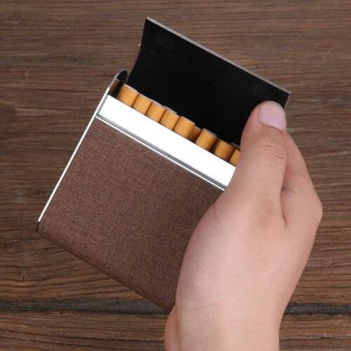 Metal Tobacco 20 Cigarette Smoke Holder Storage Case Mens Business Cigarette Case Box Cover Smoking Tools Perfect For Men Gifts