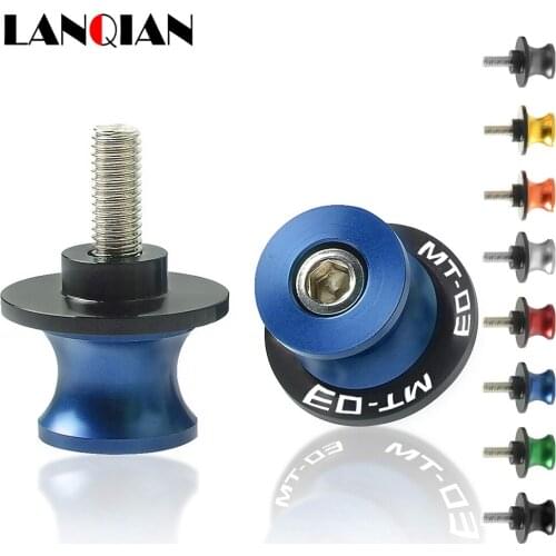 Motorcycle For Yamaha MT-03 MT03 MT 03 2006 2007 - 2015 2016 Swingarm Spool Aluminum Sliders 6MM Swing Arm Drop Spools Slider