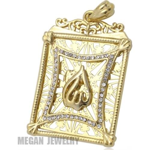 Muslim allah crystal pendant & necklace for women & men, charm Islam Gift & Jewelry