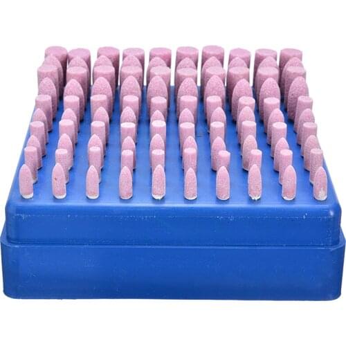 100pcs Rotary Wheel Abrasive Stone Set Drill Grinding Polishing Head Wheel Tool For DIY Polished Engraving Cutting Polishing