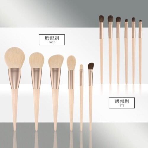 12PCS/SET Makeup Brushes Set Eyeshadow Brush Highlighter Brush Facial Loose Powder Brush Beauty Cosmetic Brushes Make Up Tool