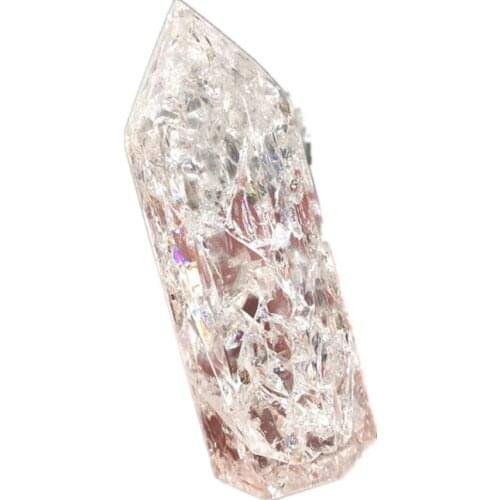 Natural Popcorn White Crystal Quartz Obelisk Crystal Wand Point Healing Specimen Natural Stones and Crystals