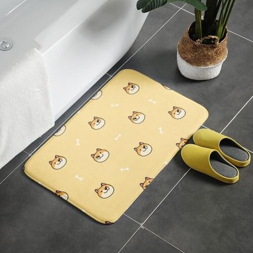 Mini Animal Crossing Floor Mat Home Flannel PVC Carpet Non-Slip Absorbent Children Mat Kitchen Living Room Door Mat For Hallway