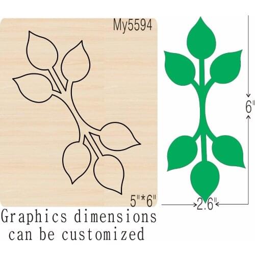 Green leaf new wooden die mould cutting dies for scrapbooking Thickness-15.8mm