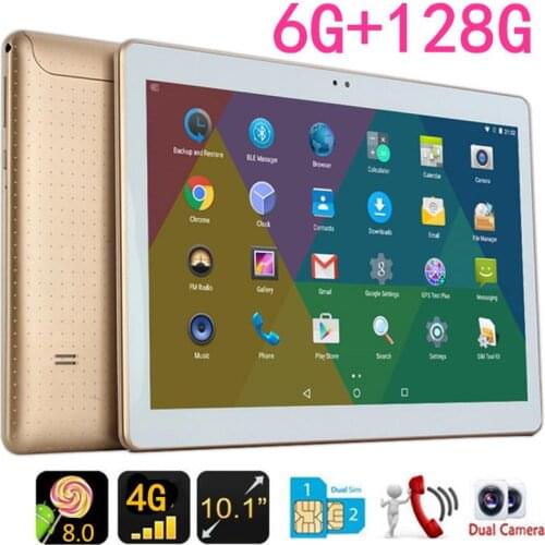 New Original 10.1 inch 4G Phone Call Tablet Pc Android 9.0 Quad Core CE Brand WiFi Bluetooth GPS Google Play Tablets 2.5D Glass