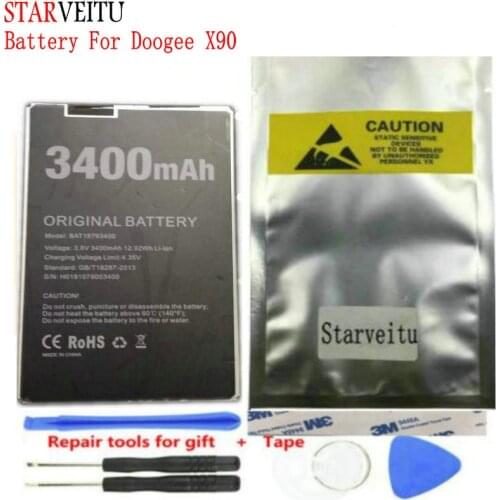 Original Battery for Doogee X90 3400mAh Mobile Phone Rechargeable Li-ion Batteries with Tracking Number