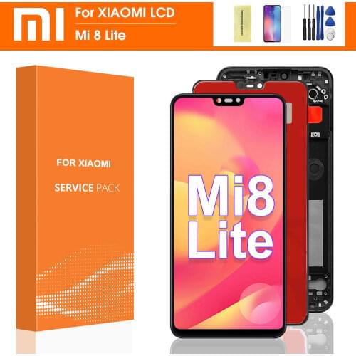 Original 6.26'' display For Xiaomi Mi 8 Lite lcd Display Touch Screen Digitizer Assembly with frame screen replacement repair
