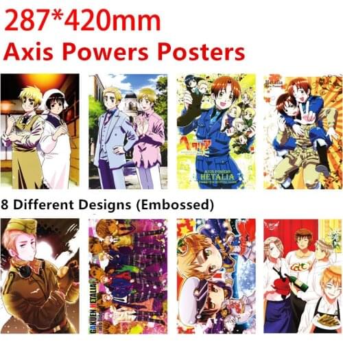 Axis Powers Poster Stikers 8 Different Designs 8pcs/Lot Anime Hetalia Posters Sizes 42x29 CM