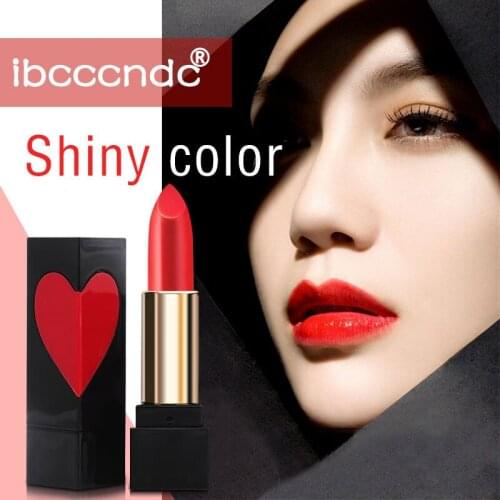 New 5 colors matte makeup lipstick heart shape design makeup lipstick waterproof long-lasting easy-to-wear lipstick cosmetics