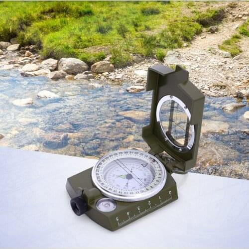 Professional Military Army Metal Sighting Compass Clinometer Multifunction Luminous Compass Camping Outdoor Tool