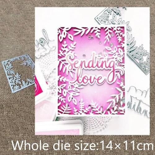 XLDesign Craft Metal Cutting Dies stencil mold leaves frame decoration scrapbook Album Paper Card Craft Embossing die cuts