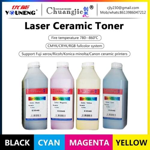 Compatible bulk laser ceramic toner for xerox 6510 6500 215 color copier,ceramic toner powder CMYK 50g/color 200g