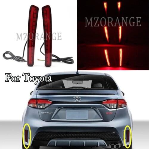 LED Rear Bumper Light For Toyota Corolla SE/LE/XSE/XLE US Edition 2019 2020 Rear Reflector Brake Tail Light Turn Signal Lamp