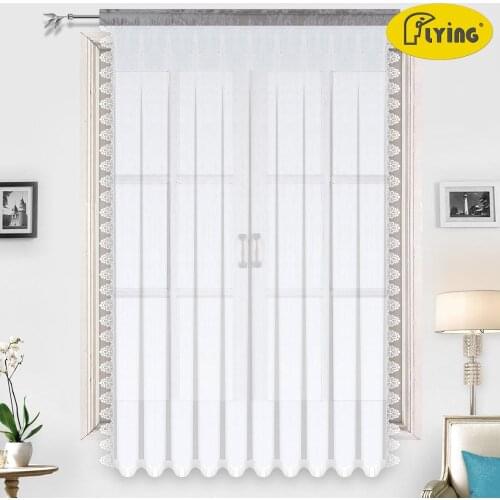 Flying Flower Tulle Curtain Blinds Embroidered Sheer Curtains for Kitchen Living Room Bedroom Panel Perspective