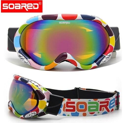 Outdoor Sports Winter Windproof Skiing Glasses Goggles Ski Goggles Dustproof Fashion Color Frame Moto Cycling Sunglasses Adult