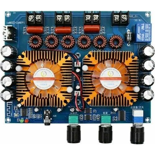 Universal XH-A128 Bluetooth 5.0 Amplifier Board 2.1CH Digital Power Amp 160W*2+220W TDA7498E*2 DC 12-32 V