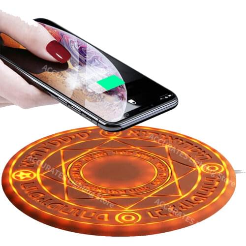 10W Qi Fast Charging Pad Magic Circle Wireless Phone Charger For iPhone 11 X XS XR For Samsung S10 S20 Note 20 Ultra Universal