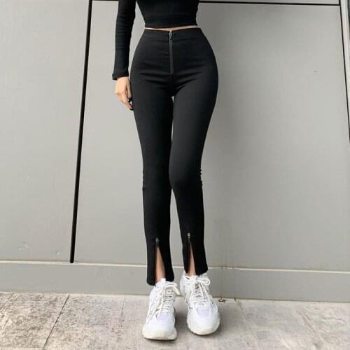 Spring Pencil Pants For Women 2021 Fashion Sexy High Waist Elasticity Black Long Trousers Bottoms