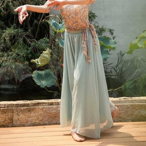 Oriental Classical Dance Practice Pants Professional Modern Dance Elegant 4Color Pants Chinese Style Folk Dance Clothing DQL4136