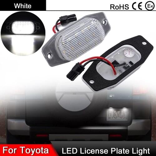 1 Pair For Toyota Land Cruiser FJ80 FJ Cruiser XJ10 GSJ15 Celica For Lexus LX450 High Brightness White LED License Plate Light