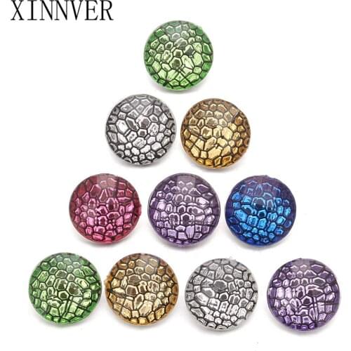 10pcs/lot Xinnver Snap Jewelry Buttons Mixed Style Shimmer Resin Snap Fit 18mm Snap Buttons Bracelets