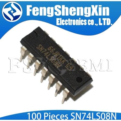 100pcs/lot SN74LS08N SN74LS08 74LS08N 74LS08 SN74LS08 HD74LS08P QUADRUPLE 2-INPUT POSITIVE-AND GATES IC DIP-14