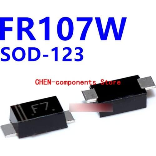 100pcs FR107W SOD-123 F7 SMD triode