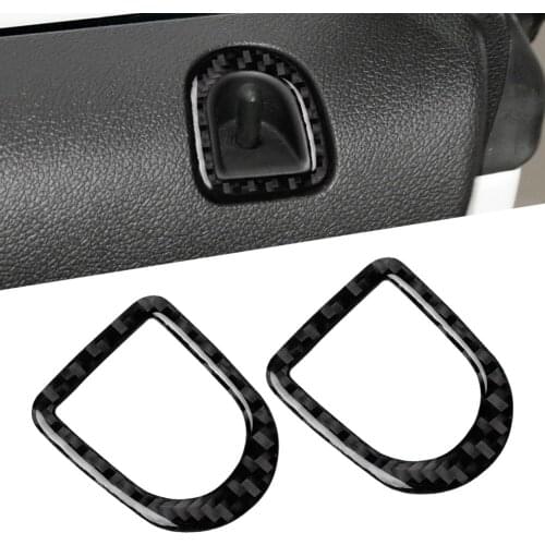 Carbon Fiber Style Car Interior Door Lock Pins Frame Cover Trim For Ford Mustang 2009 2010 2011 2012 2013 2Pcs