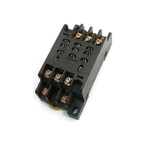 2PCS PYF-11A General Purpose Relay Socket Base 11P DIN Rail Mount for LY3
