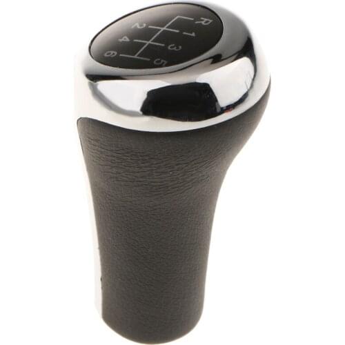 Car 6 Speed Gear Shift Knob Black Chrome For BMW E60 E61 E65 E81 E83 E90 E91