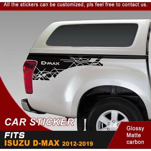 Car accessories 2 Pcs rear trunk side d-max stripe graphic Vinyl car sticker for isuzu d-max 2012 2013 2014 2015 2016 2017 2018
