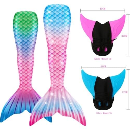 Kids Girl Swimming Mermaid Tail Bathing Suit Cosplay Costume High Waist Summer Beach Swimsuit Zeemeerminstaart No Monofin 28105