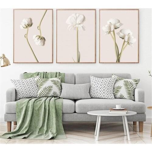 Elegant Poetry Modern 3pcs Transparent Flower A4 Canvas Painting Art Print and Posters Picture Home Decoration Simple Wall Decor