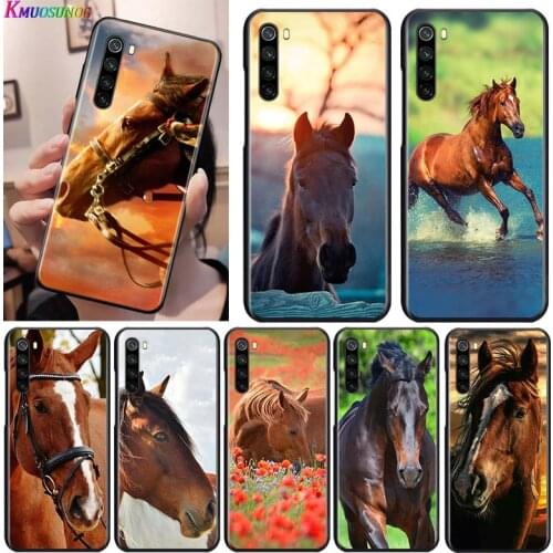 Running Horse Animal for OPPO Reno 2 Z 2Z 2F 3 4 5 Pro 5G 4Z 4SE 5F ACE F7 A5 A9 2020 Black Phone Case Soft Cover Shell