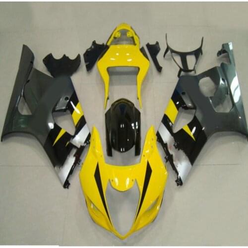 Hot sale fairings for GSXR1000 03 04in yellow black fairing kit GSXR 1000 2003 2002 02 03
