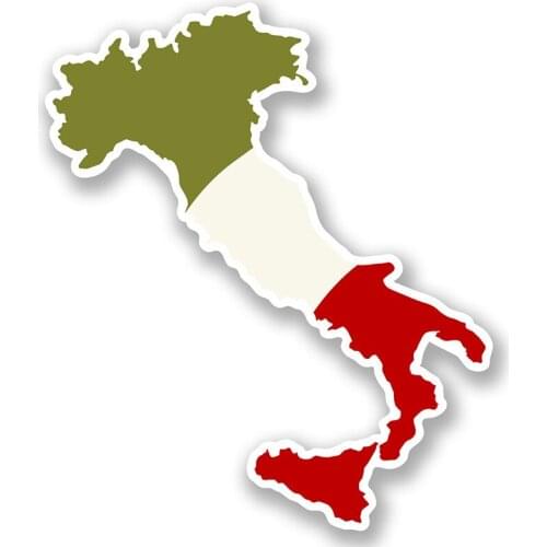 S50206# 13CM/15CM/17CM Personality PVC Decal Italy Flag Waterproof Car Sticker on Motorcycle Laptop Decorative Accessories