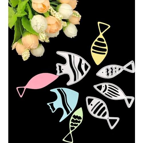 Julyarts Fish Metal Cutting Die Cuts for Card Making New 2019 4PCS/SET Scrapbooking Photo ALbum