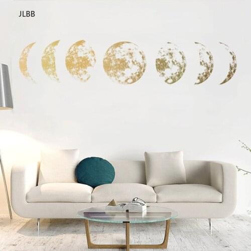 Creative Moon phase 3D Wall Sticker Home living room wall decoration Mural Art Decals background decor Moon stickers