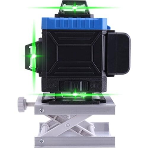 JUNEFOR 12/16 Lines Laser Level 3D 4D Laser Level Cross Line Green Laser Level Self-leveling Multi Horizon Vertical Measure Tool