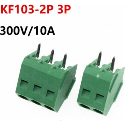 10pcs 5.085MM pitch KF103-2P KF103-3P 300V 10A splice connecting terminal