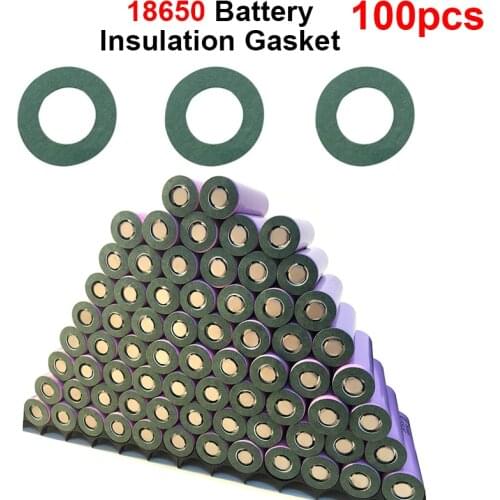 100pcs 18650 Li-ion Battery Insulation Gasket Barley Paper Battery Pack Cell Insulating Electrode Insulated Pads hollow