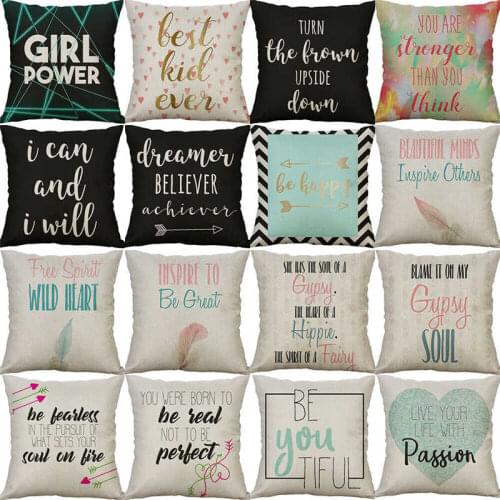 18'' Decor Waist Cushion Home Cover Pillow Cotton Pattern Maxim Linen Case