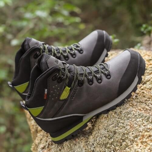 2020 Autumn Waterproof Hiking Shoes Men Non-slip Mountain Climbing Shoes Outdoor Hiking Boots Men Hunting Trekking Sneakers Men