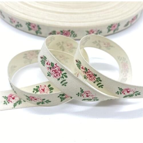 5Yards 15mm Cotton Ribbon Black and white pattern Printed Cotton Ribbons For Wedding Christmas Decoration DIY Sewing Fabric #05